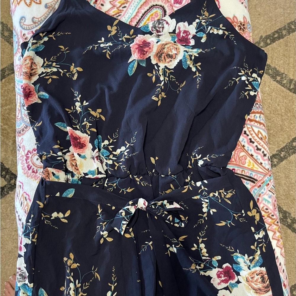 Grace Karin Navy and Pink Floral Dress